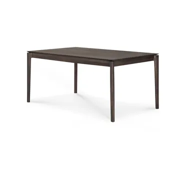 Beech extendable dining table - Brown lacquered oak, 90x160/240 cm - Ethnicraft