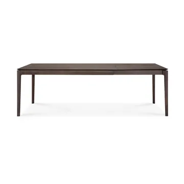 Beech extendable dining table - Brown lacquered oak, 90x160/240 cm - Ethnicraft