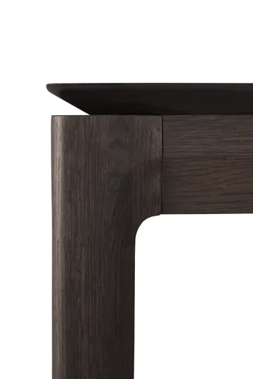Beech extendable dining table - Brown lacquered oak, 90x160/240 cm - Ethnicraft
