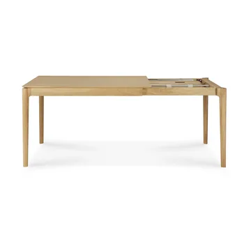 Beech extendable dining table - Lacquered oak, 90x120/180 cm - Ethnicraft