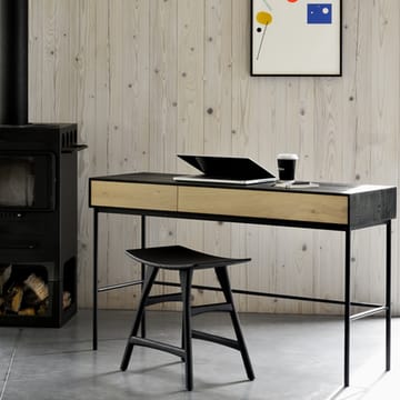Blackbird desk - Black oak 2 drawers-Black base - Ethnicraft