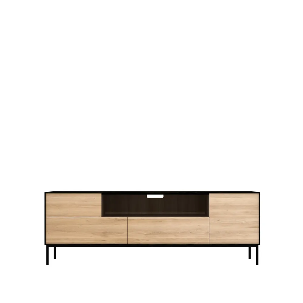 Blackbird media unit, Black oak-Black metal legs Ethnicraft