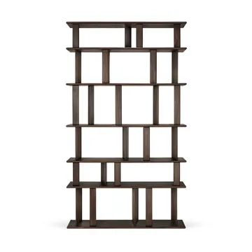 Block bookcase - Espresso matte mahogany, 120x207 cm - Ethnicraft