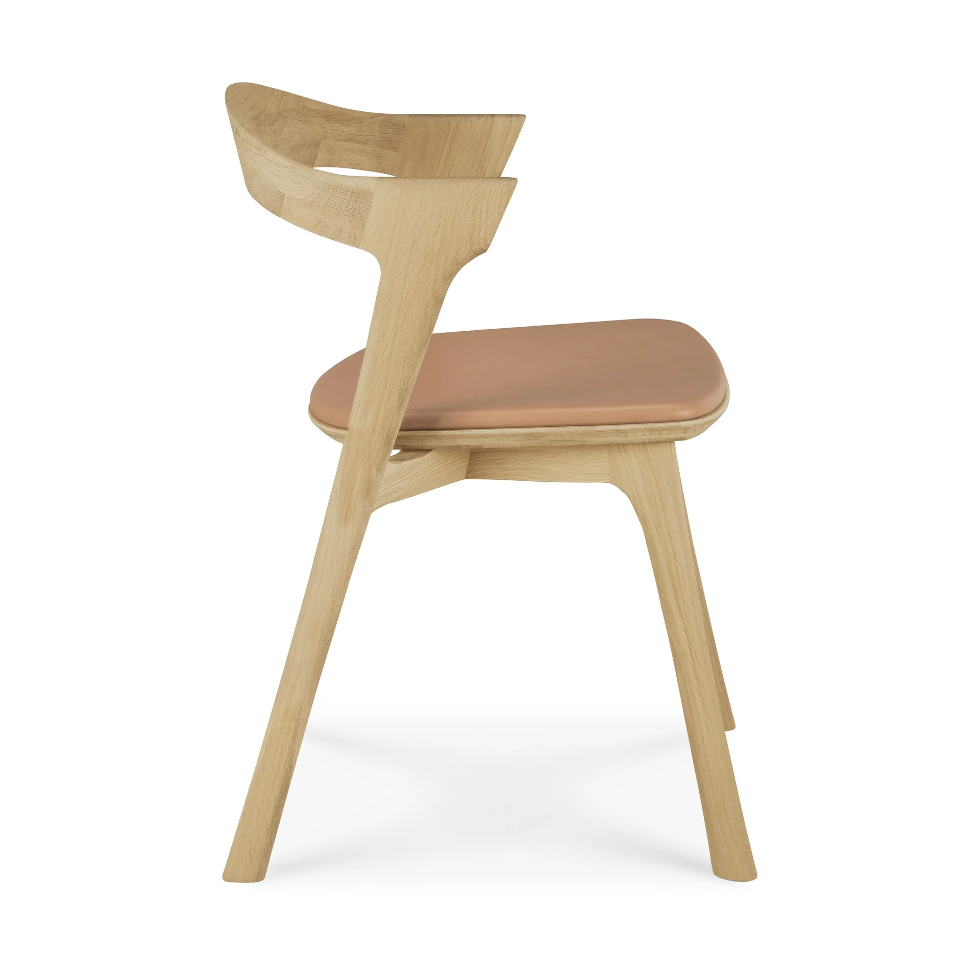 Bok Chair, Lacquered oak–Sienna leather Ethnicraft