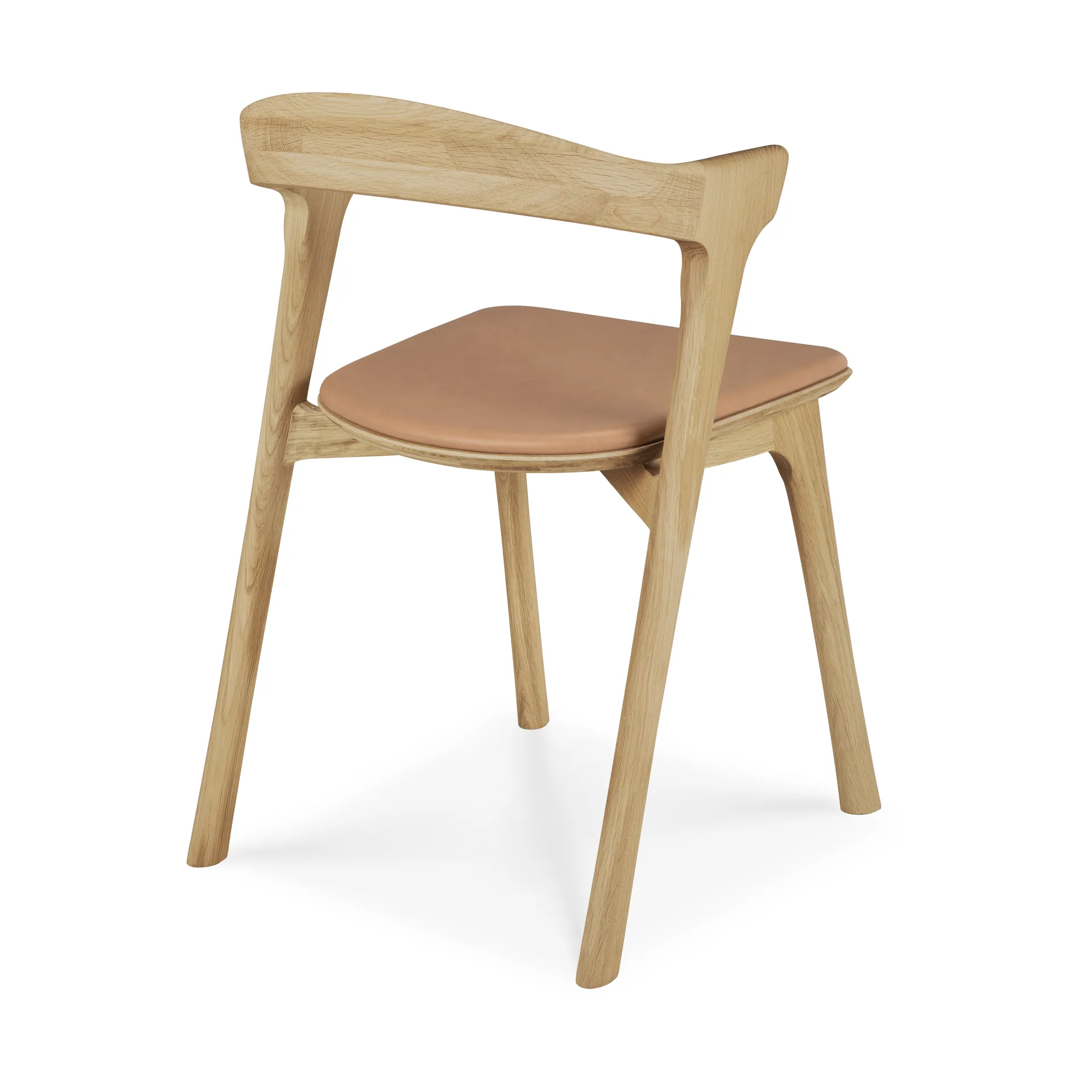 Bok Chair, Lacquered oak–Sienna leather Ethnicraft