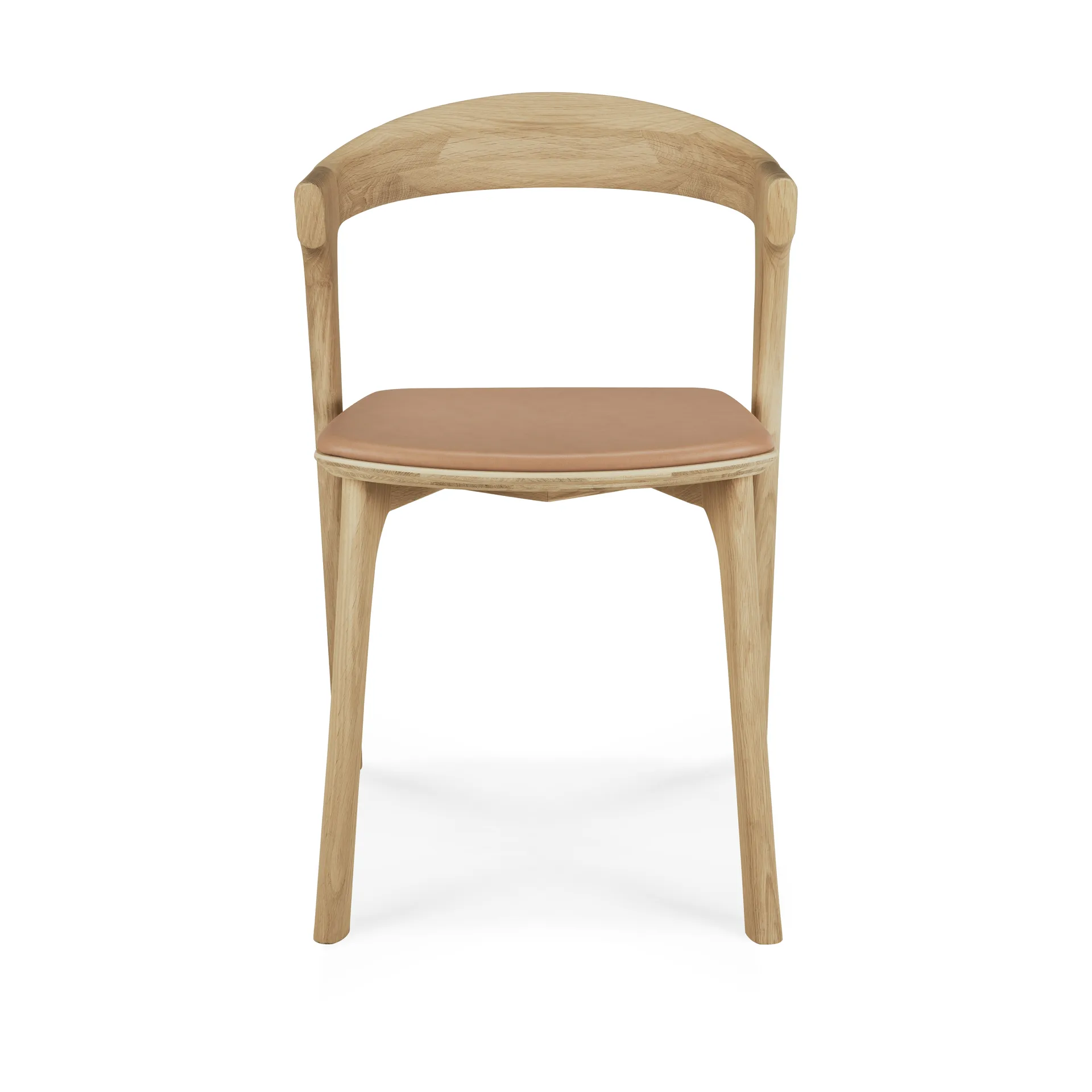 Bok Chair, Lacquered oak–Sienna leather Ethnicraft