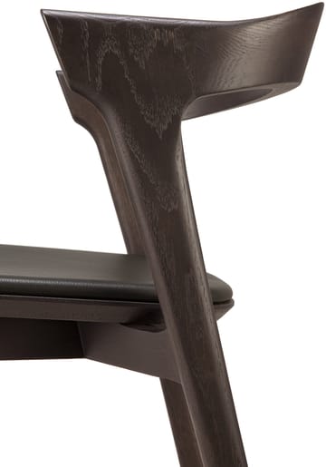 Bok chair with leather seat - Brown-stained oak-brown leather - Ethnicraft
