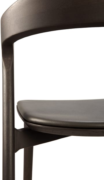 Bok chair with leather seat - Brown-stained oak-brown leather - Ethnicraft