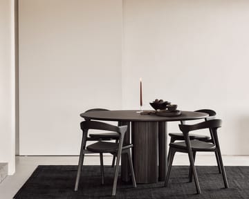 Bok chair with leather seat - Brown-stained oak-brown leather - Ethnicraft