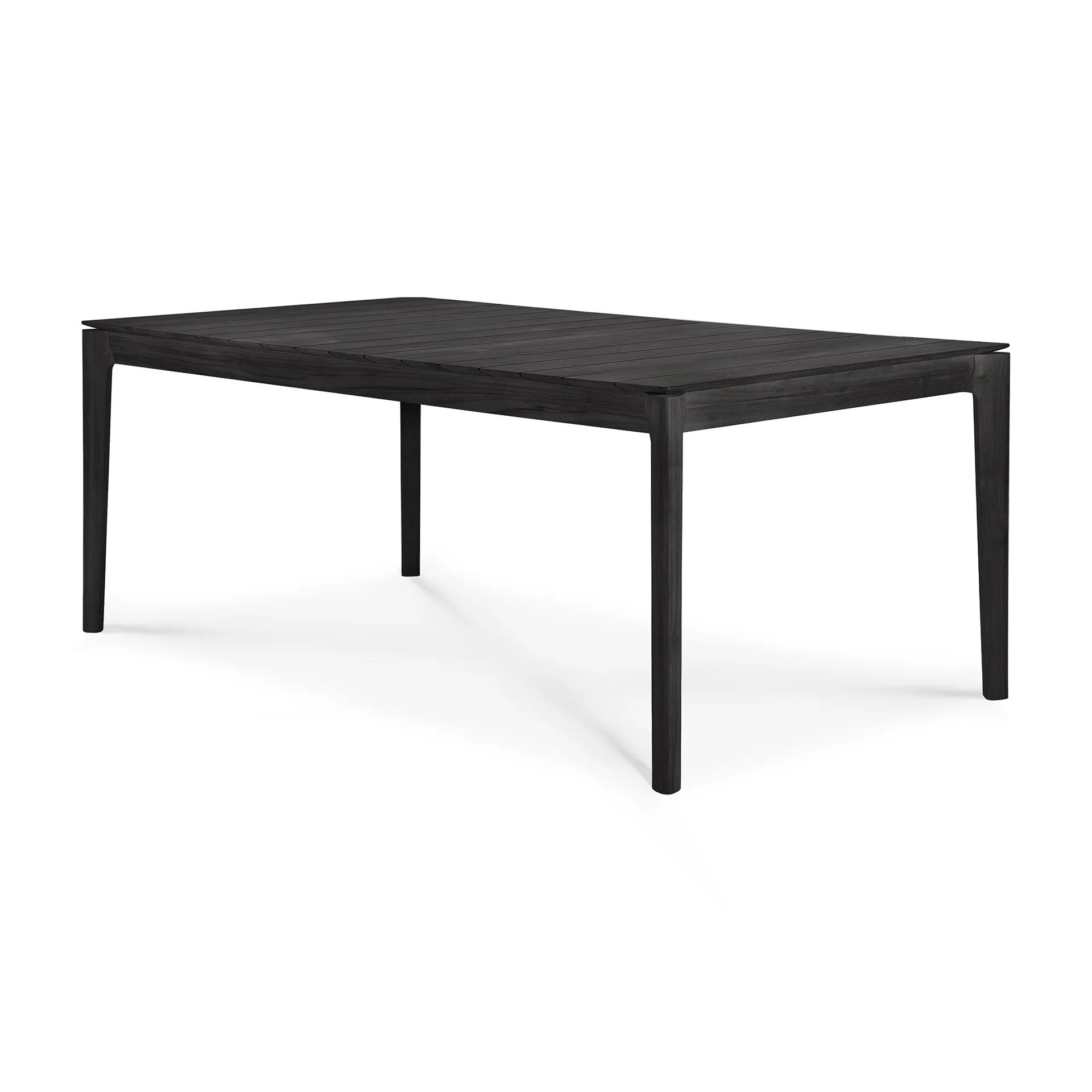 Bok outdoor dining table black stained teak, 200x100 cm Ethnicraft