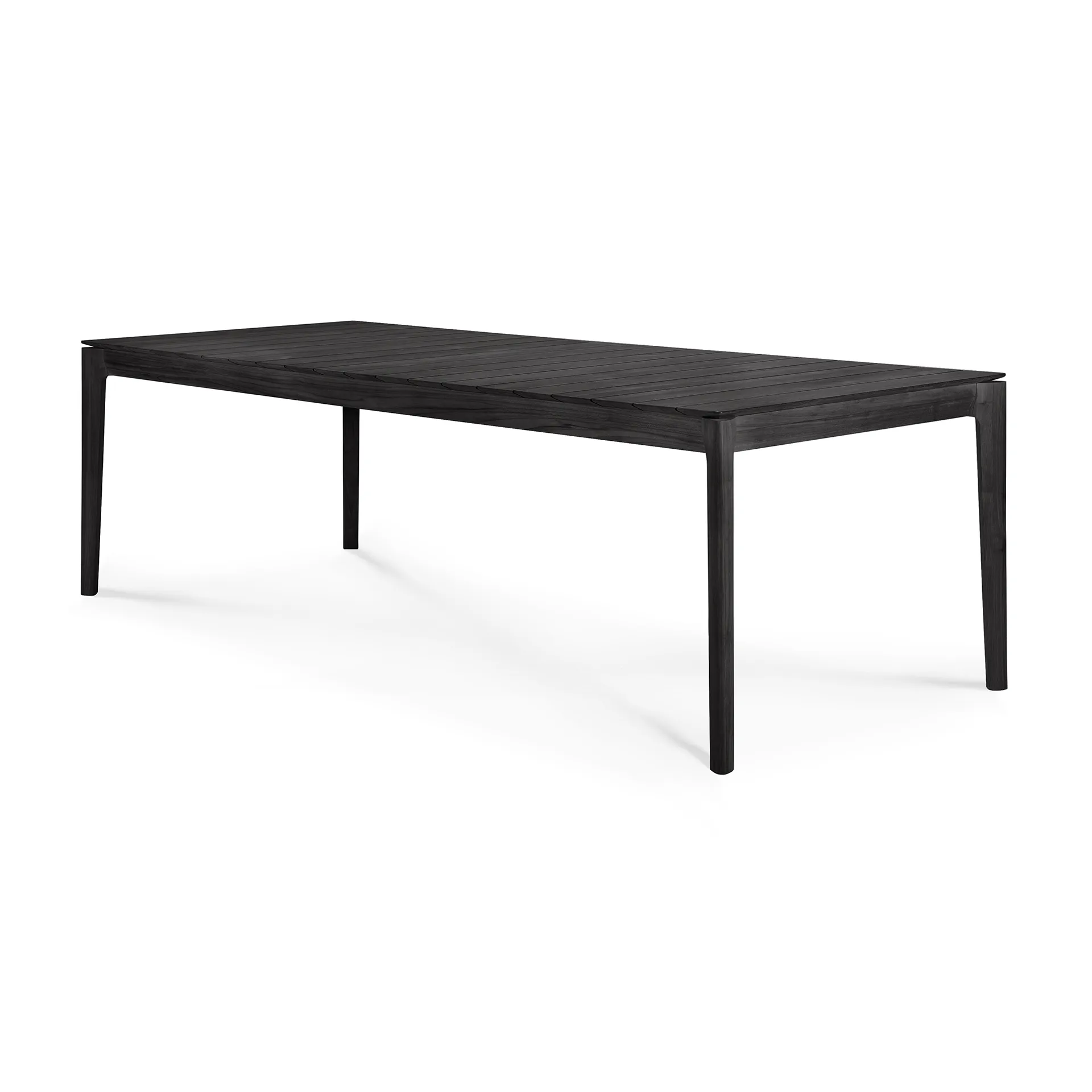 Bok outdoor dining table black stained teak, 250x100 cm Ethnicraft