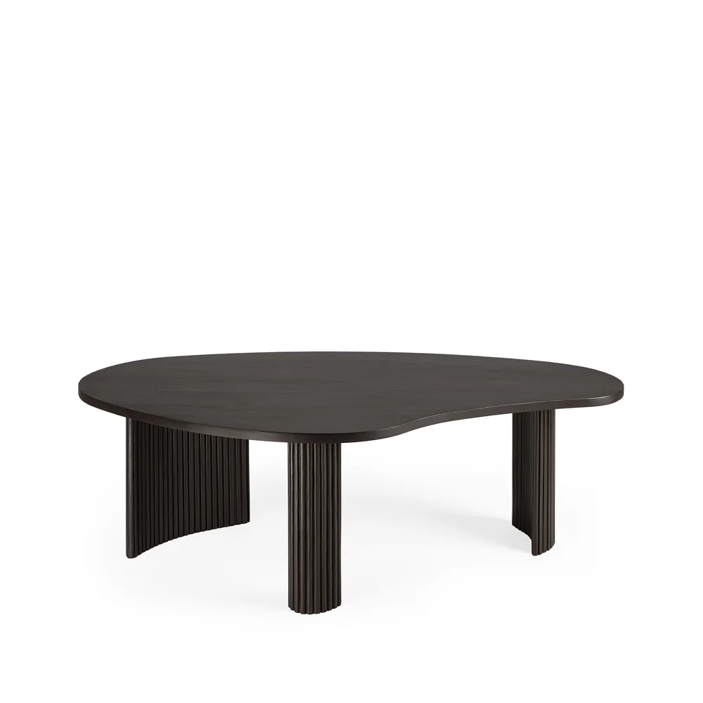 Boomerang coffee table, Mahogany dark brown 125x75 cm Ethnicraft