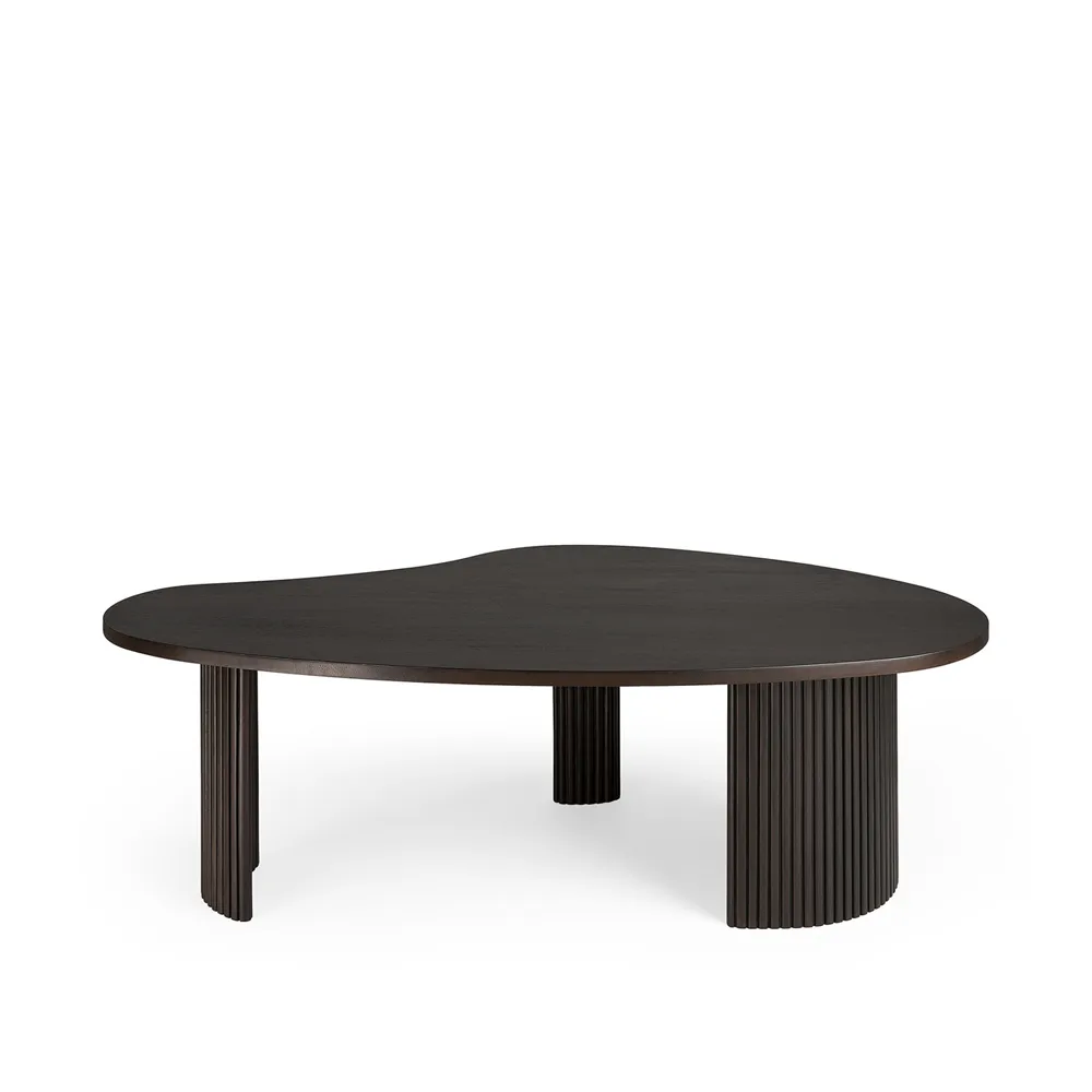 Boomerang coffee table, Mahogany dark brown 125x75 cm Ethnicraft