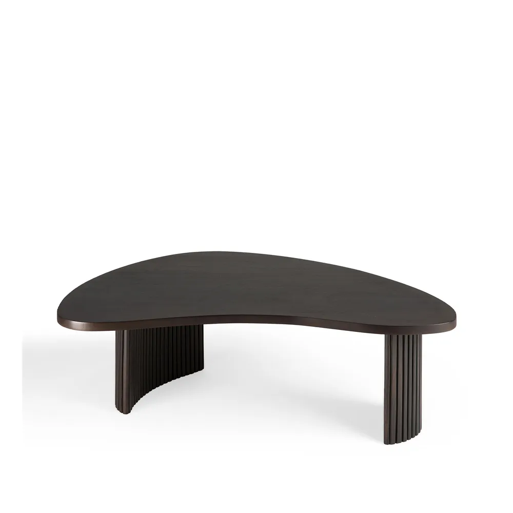 Boomerang coffee table, Mahogany dark brown 85x77 cm Ethnicraft