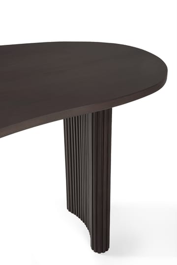 Boomerang desk 160x83x76 cm - Dark brown stained mahogany - Ethnicraft
