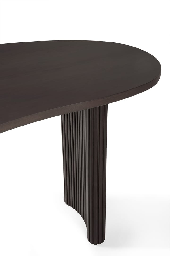 Boomerang desk 160x83x76 cm, Dark brown stained mahogany Ethnicraft