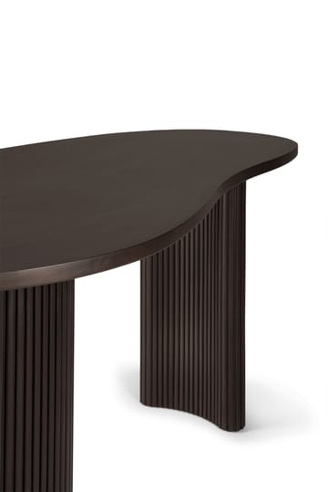 Boomerang desk 160x83x76 cm - Dark brown stained mahogany - Ethnicraft