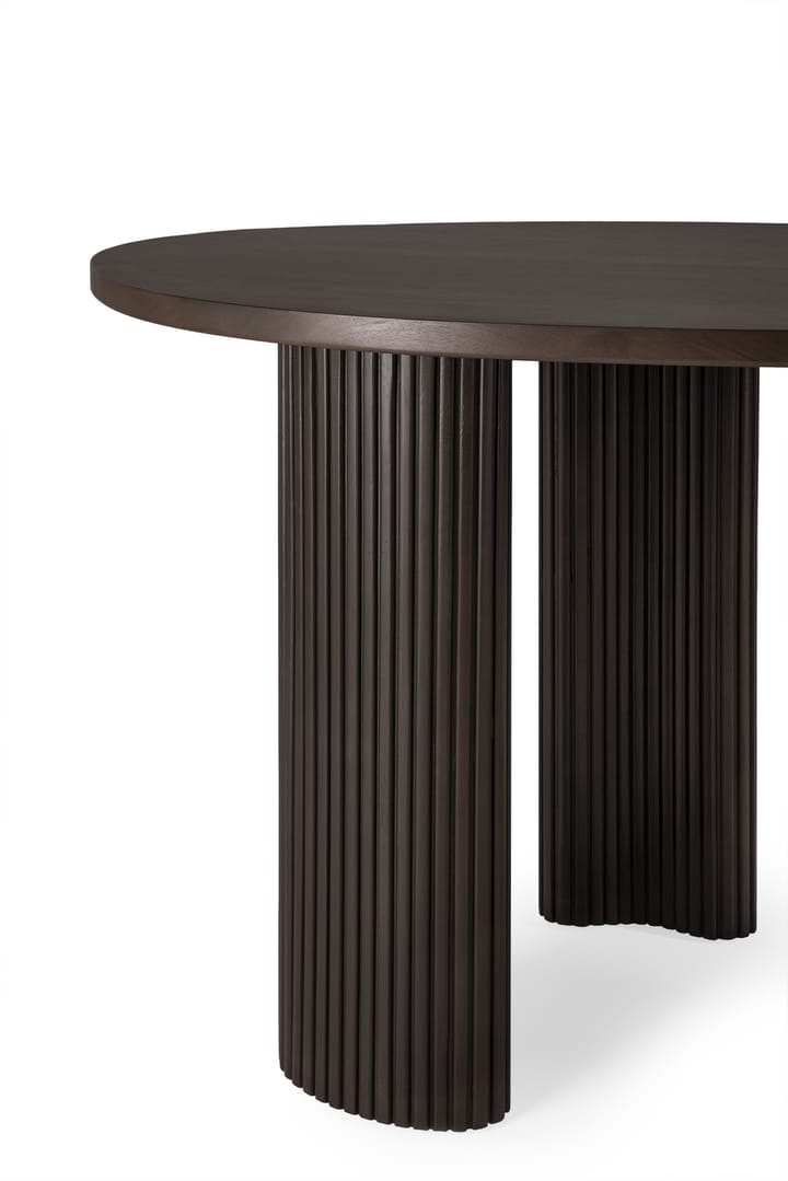 Boomerang desk 160x83x76 cm, Dark brown stained mahogany Ethnicraft
