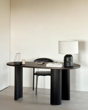 Boomerang desk 160x83x76 cm - Dark brown stained mahogany - Ethnicraft