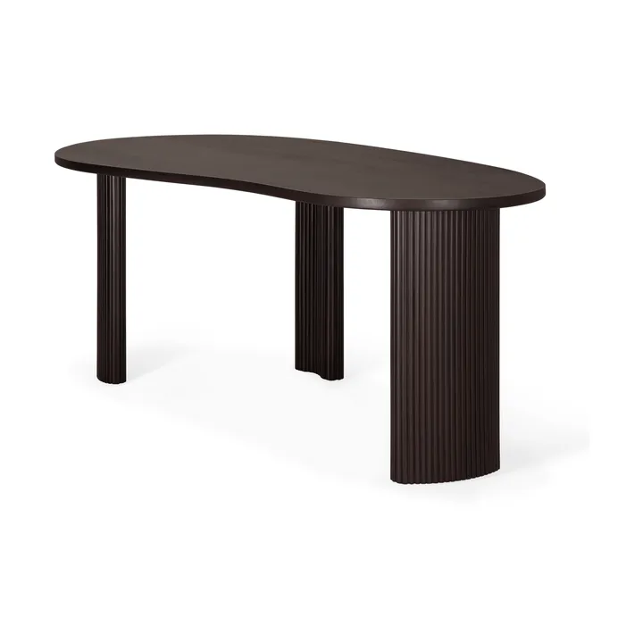Boomerang desk - Dark brown mahogany, 200x100x76 cm - Ethnicraft