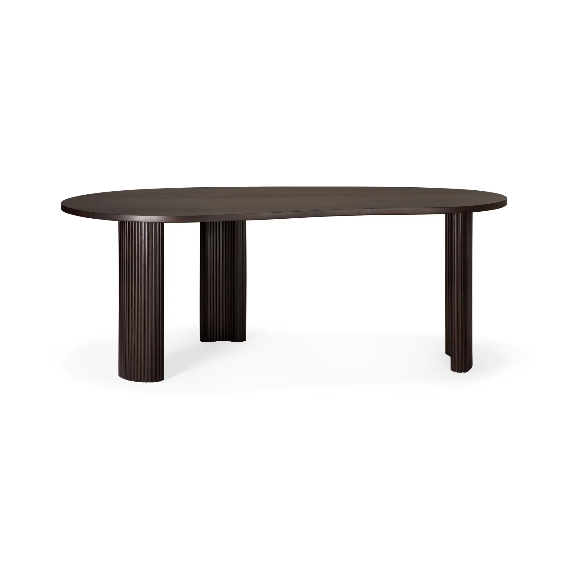 Boomerang desk, Dark brown mahogany, 200x100x76 cm Ethnicraft