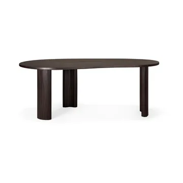 Boomerang desk - Dark brown mahogany, 200x100x76 cm - Ethnicraft