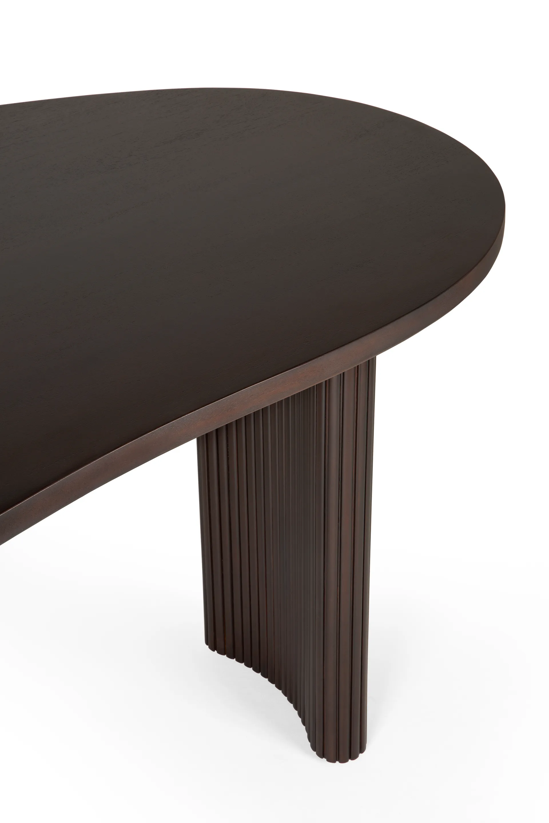 Boomerang desk, Dark brown mahogany, 200x100x76 cm Ethnicraft