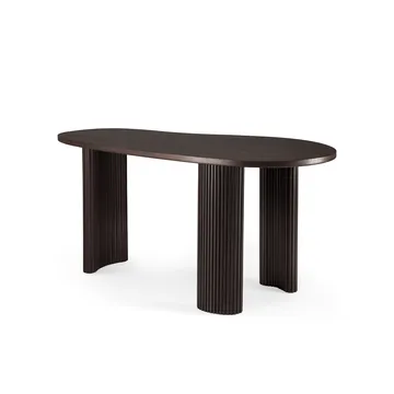 Boomerang desk - Dark brown stained mahogany,160x83x76 cm - Ethnicraft