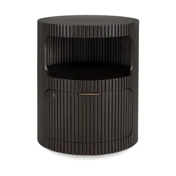 Boomerang drawer unit - Dark brown mahogany, Ø45 cm - Ethnicraft