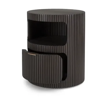 Boomerang drawer unit - Dark brown mahogany, Ø45 cm - Ethnicraft