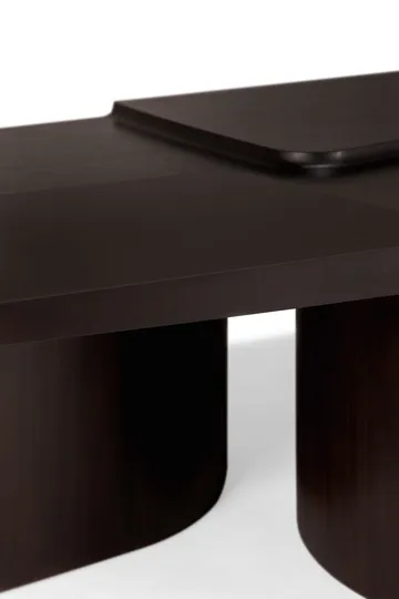 Brutalist coffee table - Rose brown mahogany, 143x75 cm - Ethnicraft