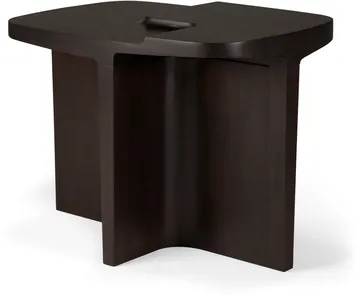 Brutalist side table - Rose brown mahogany, 60x40 cm - Ethnicraft