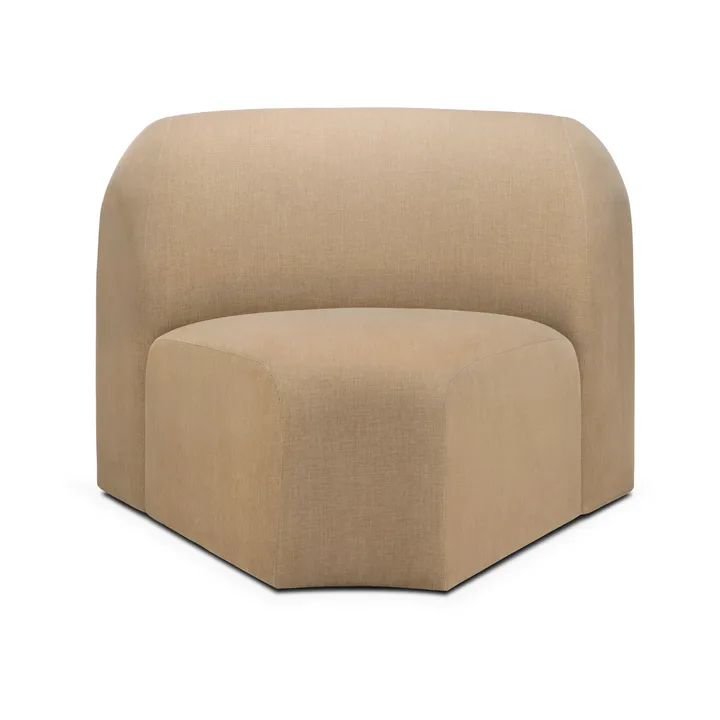 Bulky modular sofa 45° corner module - Light sepia - Ethnicraft