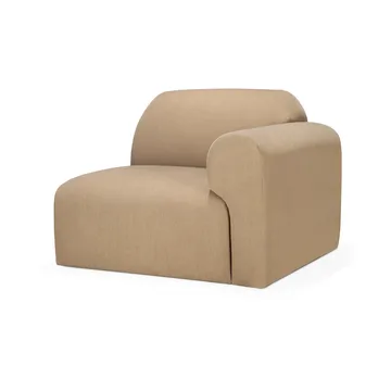 Bulky modular sofa end unit left armrest - Light sepia - Ethnicraft