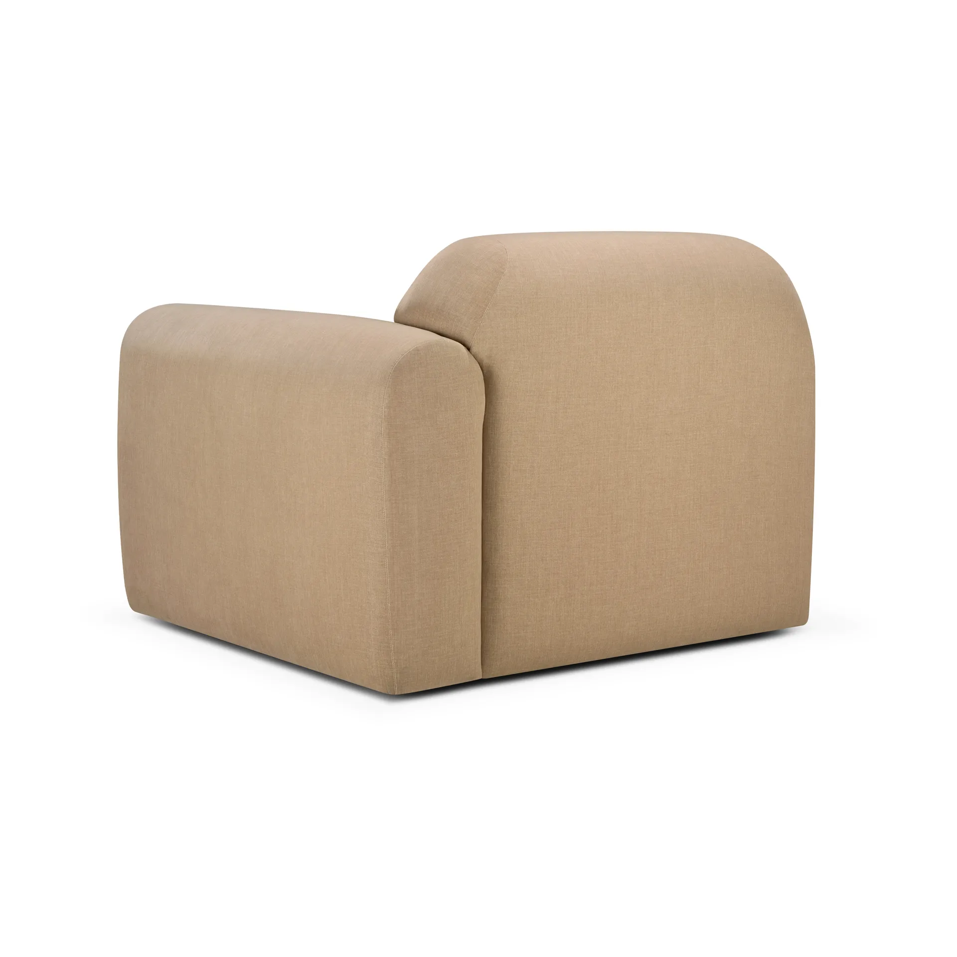 Bulky modular sofa end unit left armrest, Light sepia Ethnicraft