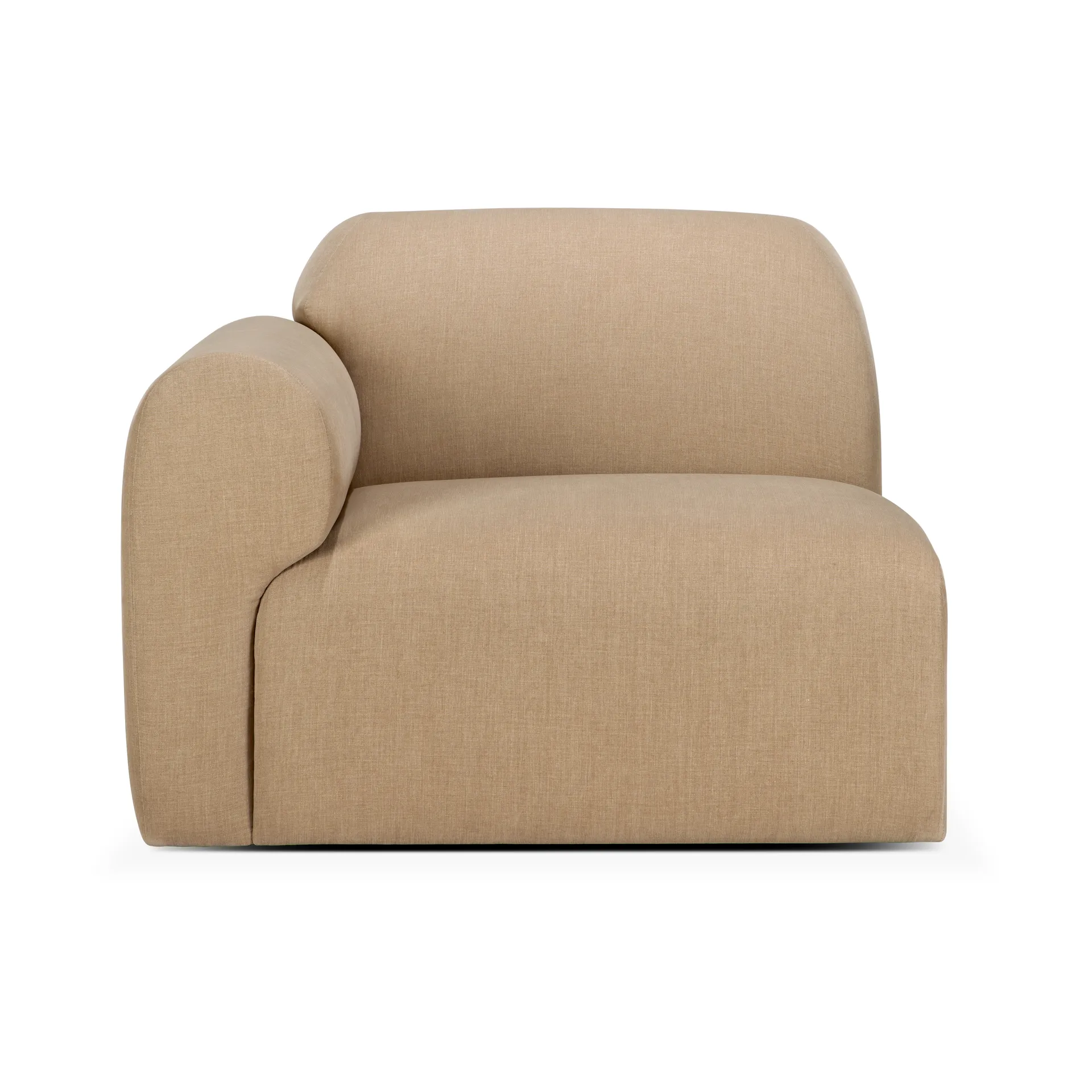 Bulky modular sofa end unit right armrest, Light sepia Ethnicraft