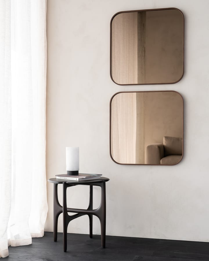 Camber wall mirror 60x60 cm, Bronze-wooden frame Ethnicraft
