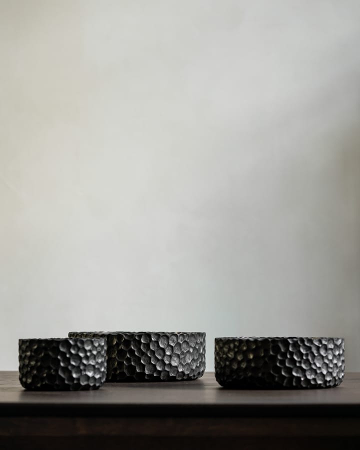 Chopped bowls set of 3, Lacquered mahogany Ethnicraft