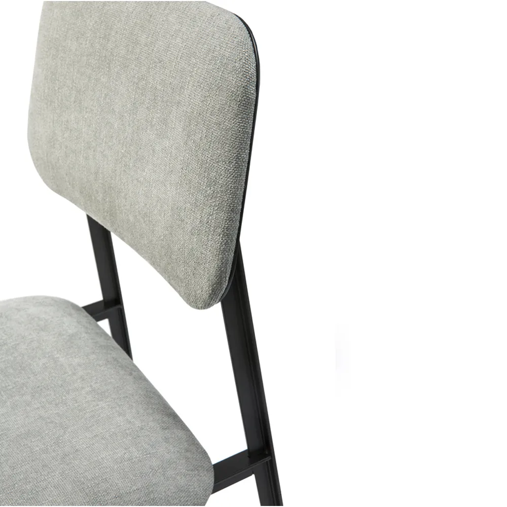 DC Dining chair, Light grey-Black metal Ethnicraft