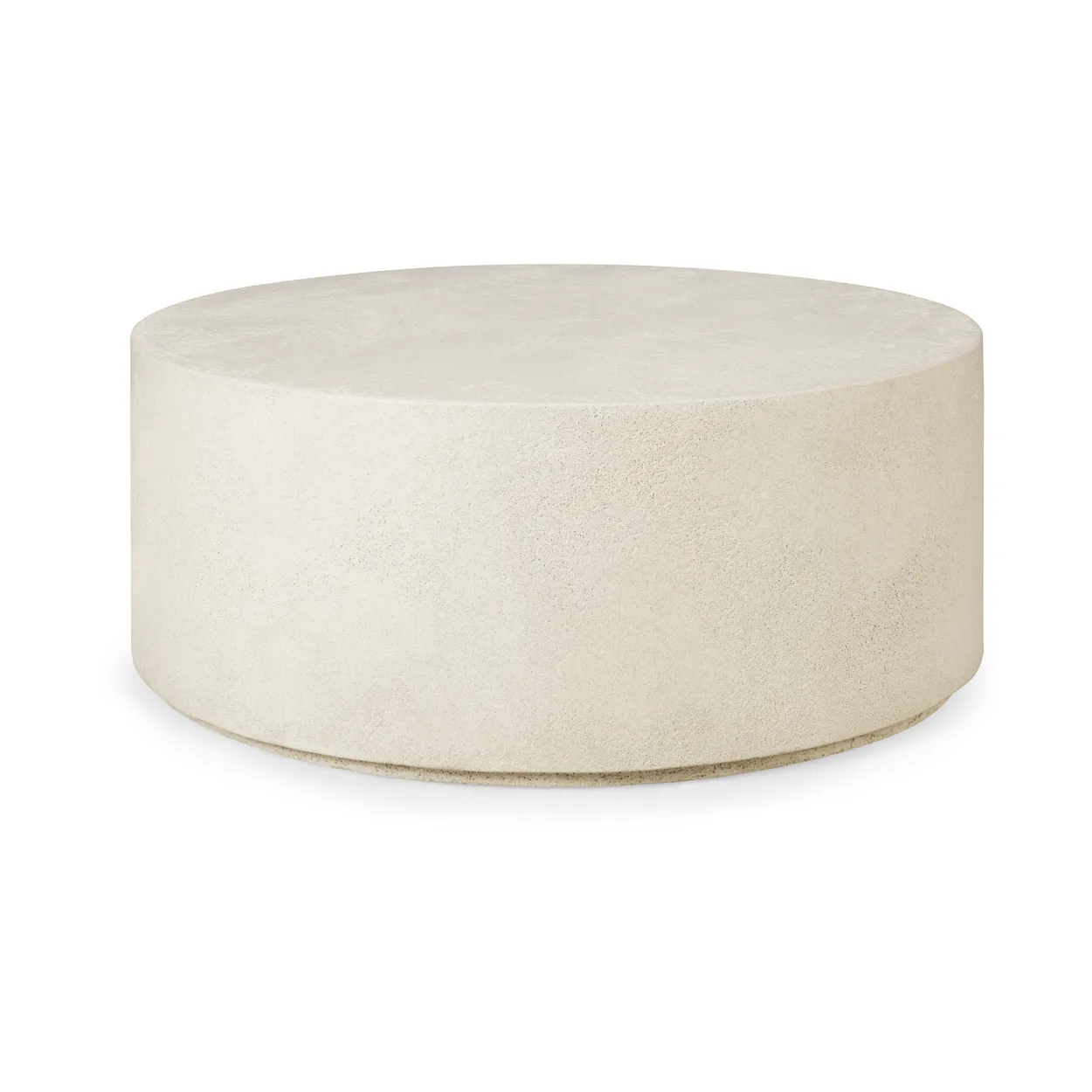 Ethnicraft Elements coffee table Off white, o80 cm | Scandinavian Design | Coffee tables | White