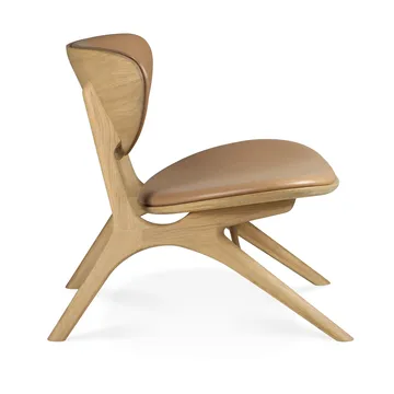 Eye lounge armchair - Lacquered oak-leather Sienna - Ethnicraft