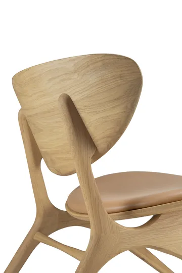 Eye lounge armchair - Lacquered oak-leather Sienna - Ethnicraft
