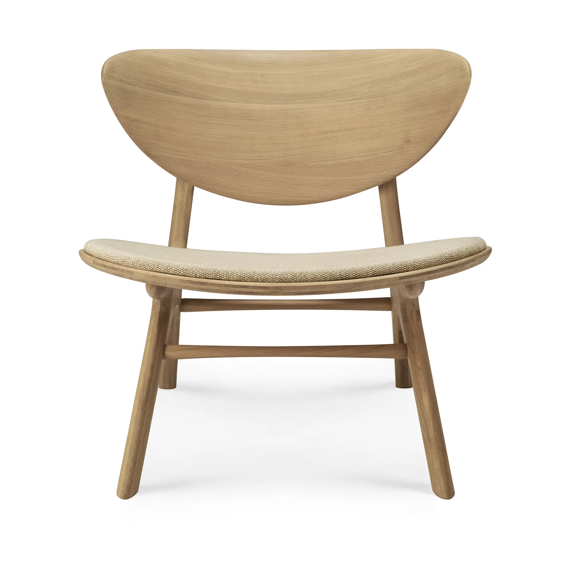 Eye lounge armchair, Oak, off-white Ethnicraft