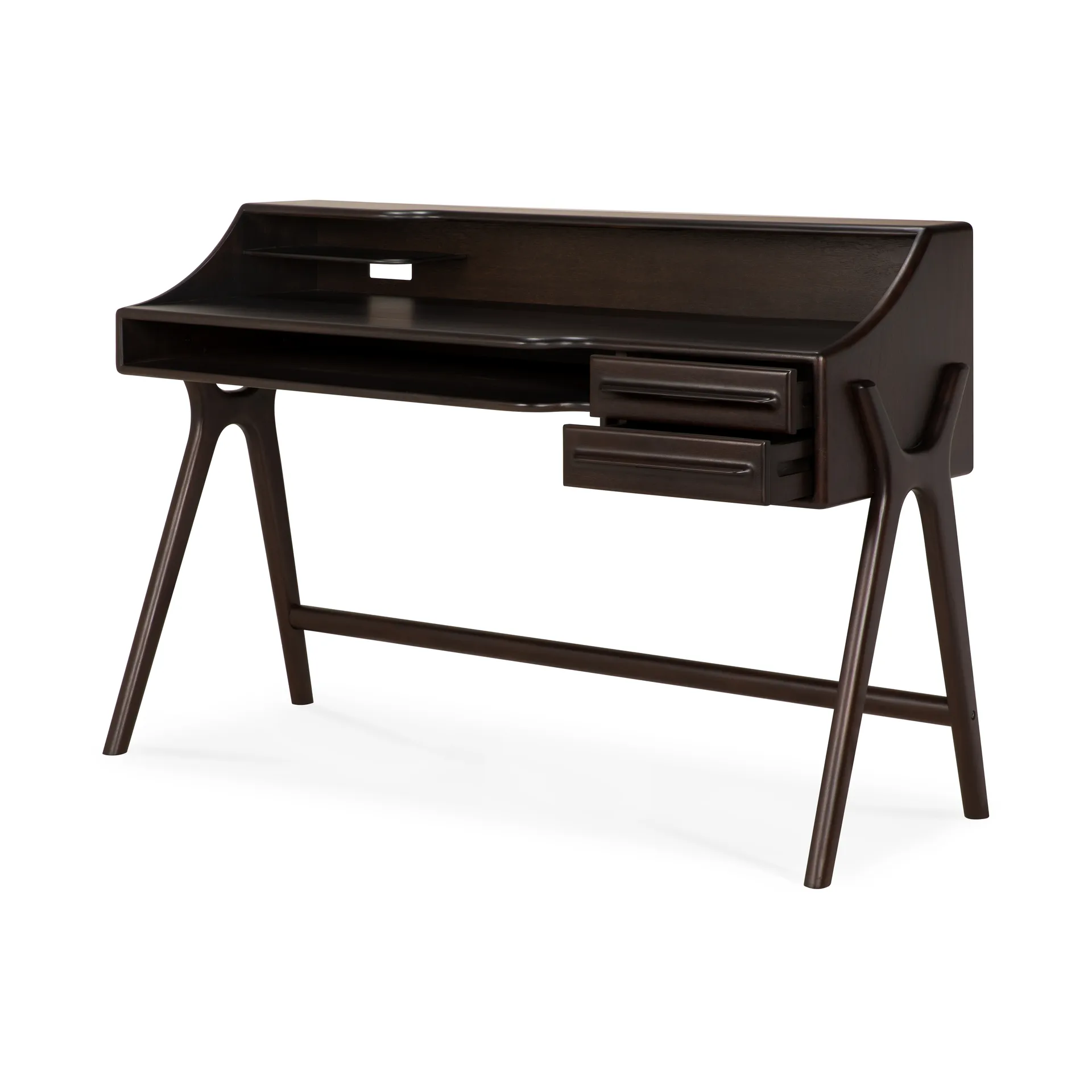 Flow desk, Rose brown mahogany, 140x55 cm Ethnicraft