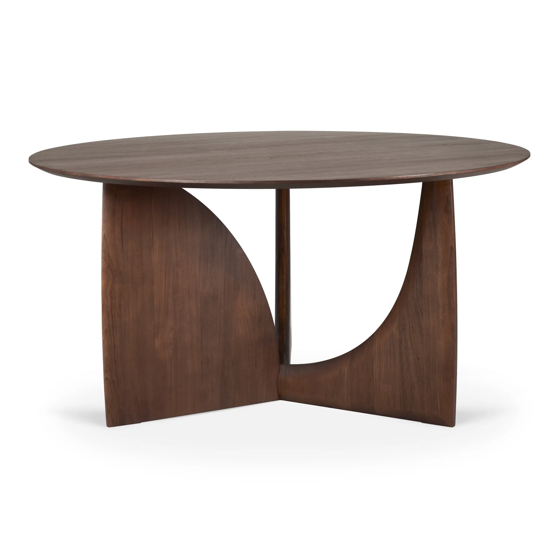 Geometric dining table, Dark stained teak 150 cm Ethnicraft