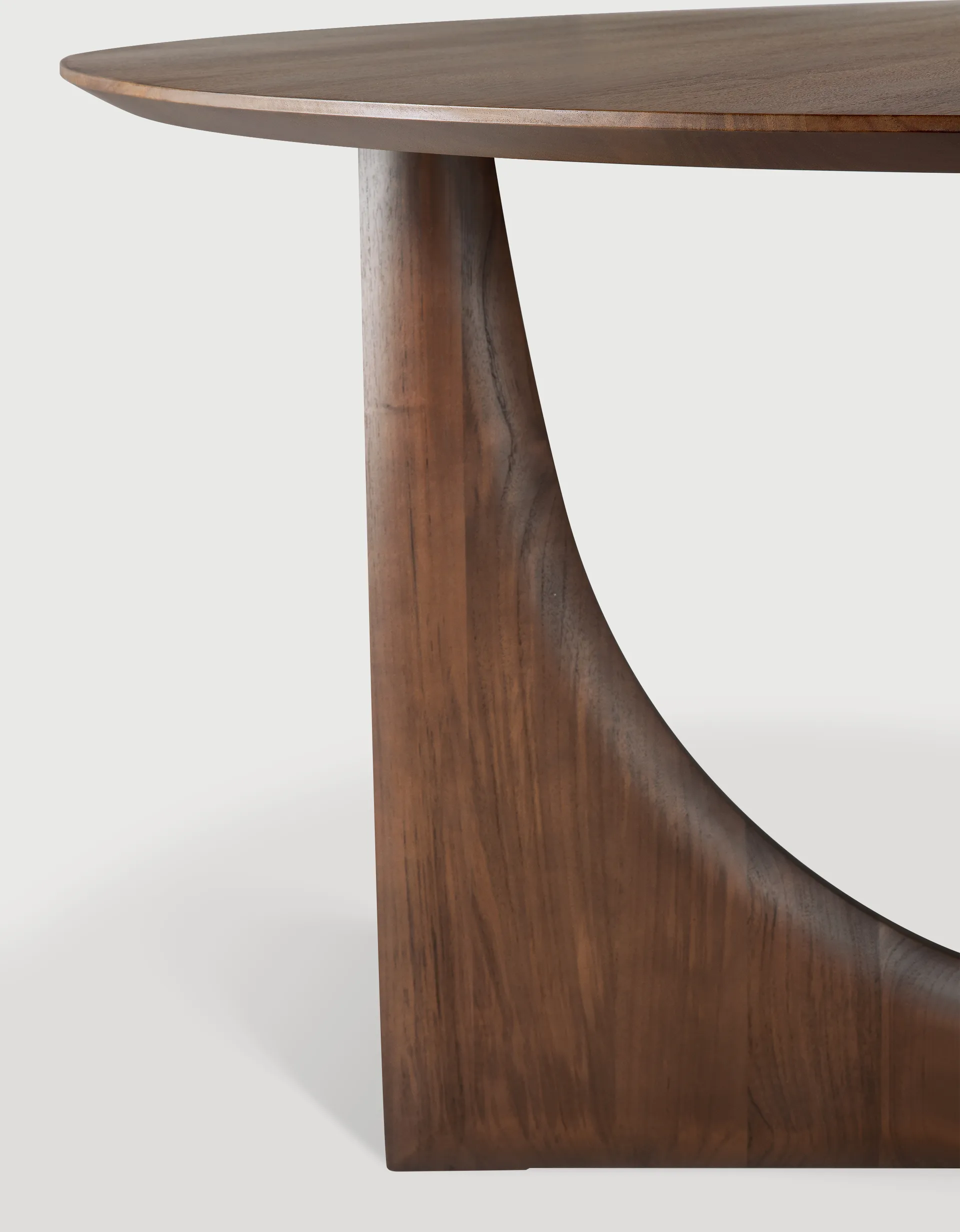 Geometric dining table, Dark stained teak 150 cm Ethnicraft