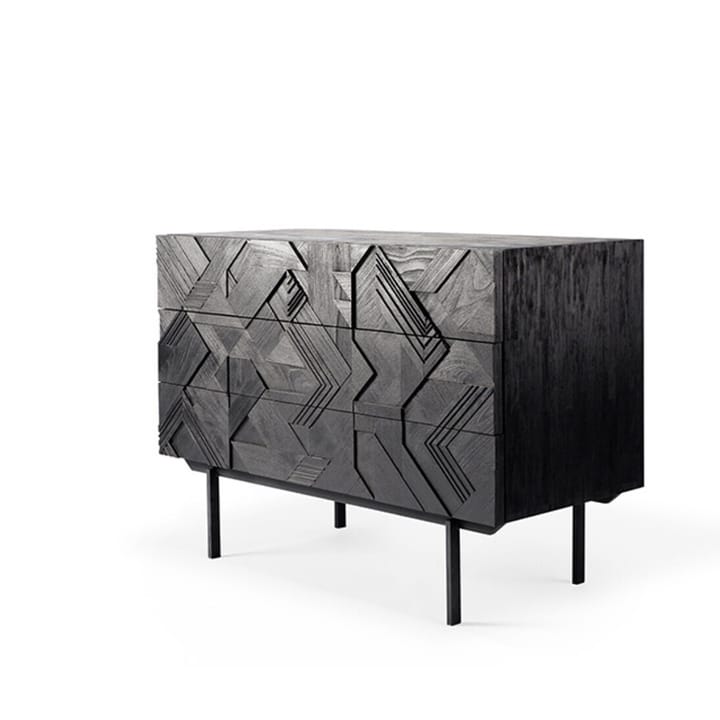 Graphic dresser 87x100 cm, Black teak Ethnicraft