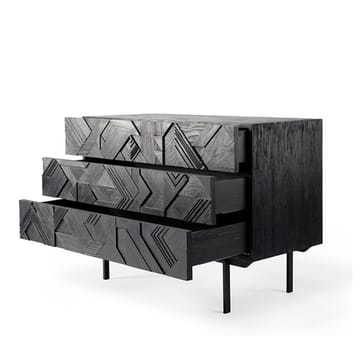 Graphic dresser 87x100 cm - Black teak - Ethnicraft