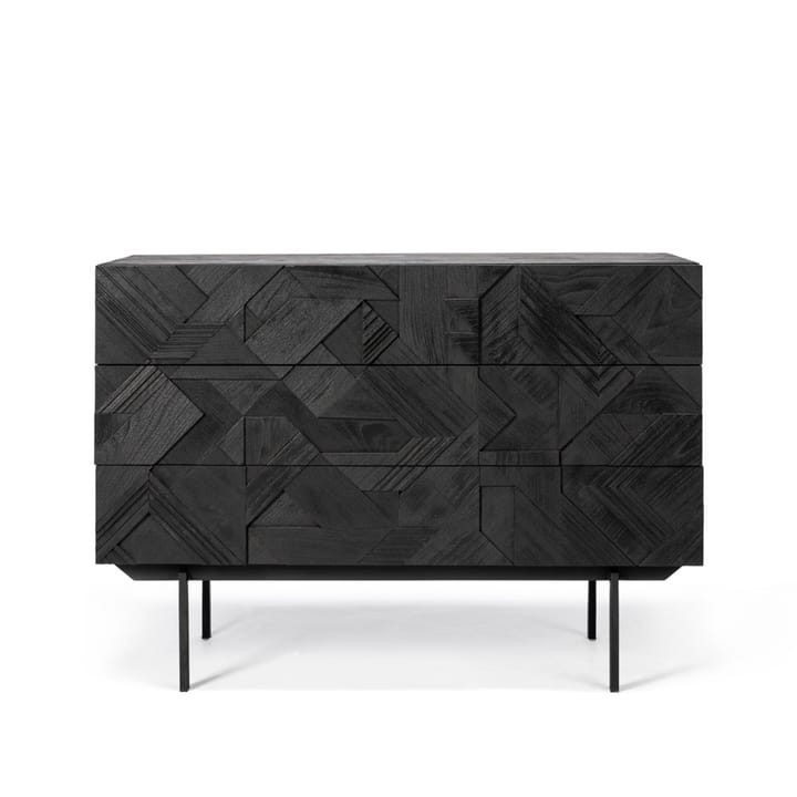 Graphic dresser 87x100 cm - Black teak - Ethnicraft