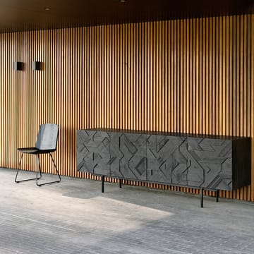 Graphic sideboard - Teak black 4 doors - Ethnicraft
